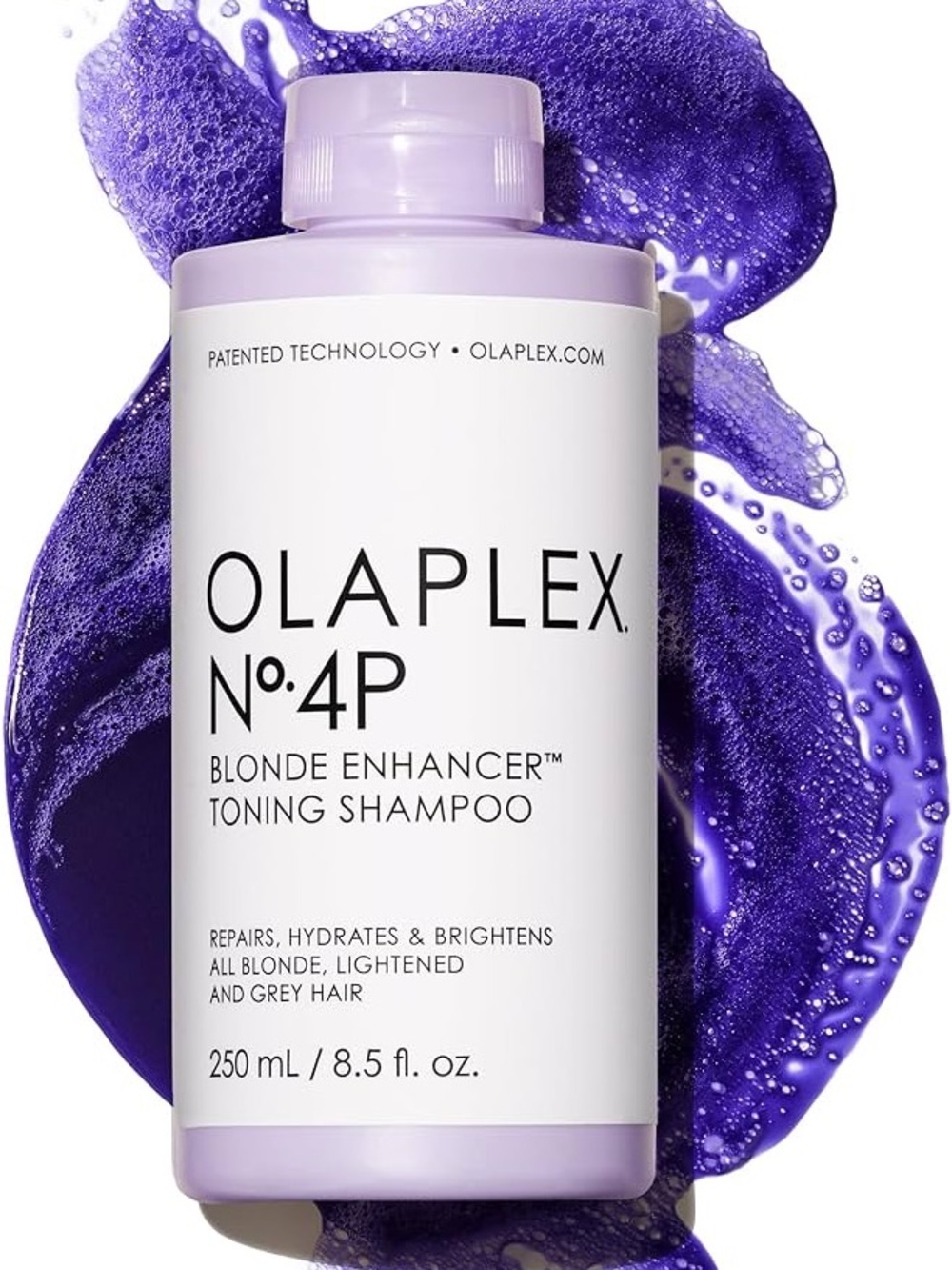 OLAPLEX No.4P Blonde Enhancer Toning Shampoo - Purple & White